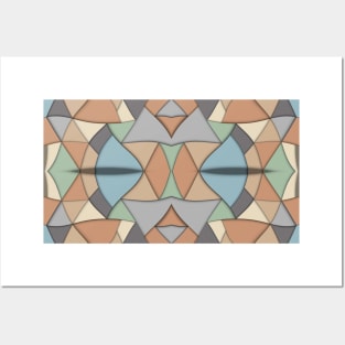 Retro Origami Repeated Pattern Posters and Art